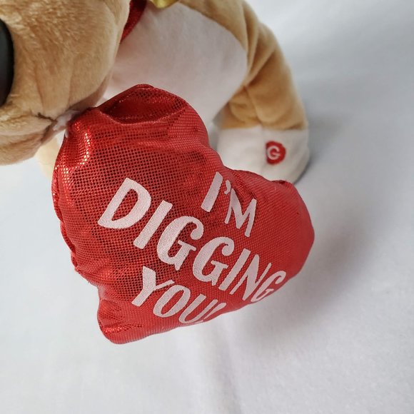 Gemmy Animated Begging Valentine Puppy Plush Toy 2019 "Ain't Too Proud to Beg" - Picture 7 of 15